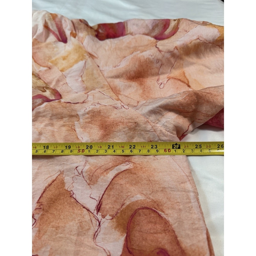 H&M Women's Ramadan Kaftan Maxi Dress Size L Oversized Artsy Watercolor Pink - Picture 6 of 10